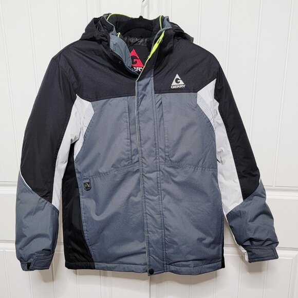 Gerry Boys Size Large 14/16 Winter Snow 2 in 1 Coat Jacket Gray Black EUC - Picture 2 of 14